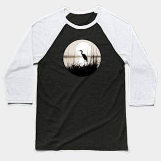 Heron in reeds Baseball T-Shirt